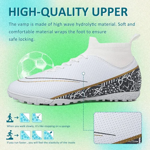 Vista 2 de ASoftLand Unisex-Adult Cleats,high Top