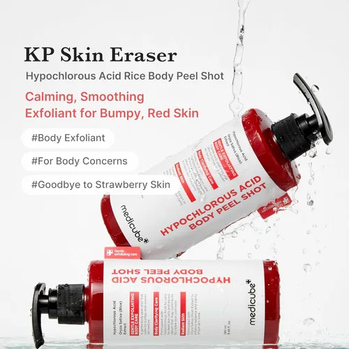 Vista 2 de medicube Dual Body Peel Shot Duo: ácido hipocloroso y cúrcuma Body Peel Shot para exfoliación suave para células muertas de la piel, parches