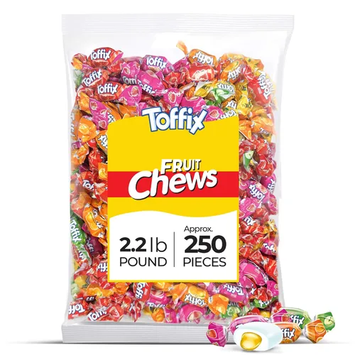 Vista 10 de Toffix Masticables de café, caramelos masticables suaves rellenos en el centro, 250 piezas de bocadillos envueltos individualmente para niños