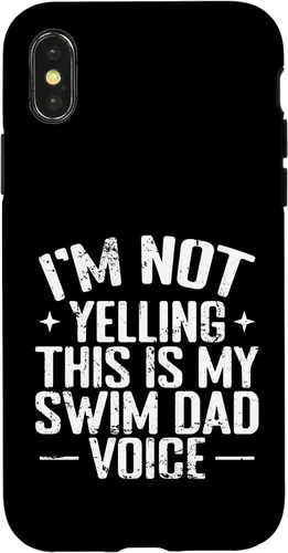Vista 5 de Swim Dad Voice Funny Sports Parent Case for iPhone 16