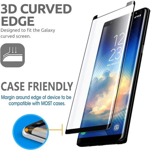 Vista 5 de STARSHOP Funda compatible con Samsung Galaxy S8 Plus, con [protector de pantalla de vidrio templado incluido] Cartera de piel sintética a prueba