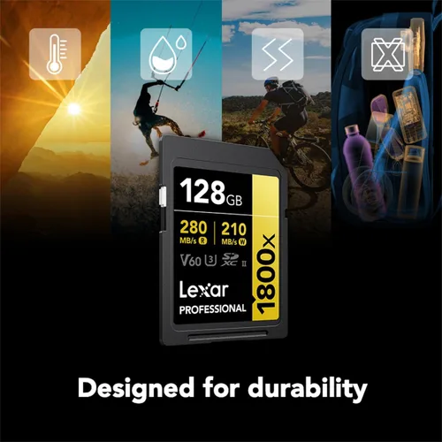 Vista 7 de Lexar Gold Series Professional 1800x 1TB UHS-II SDXC Tarjeta de memoria