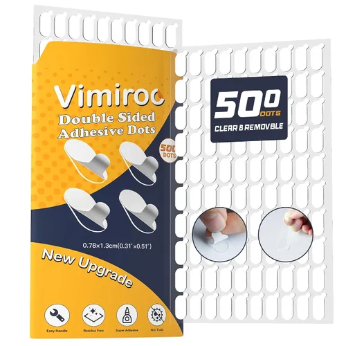 Vista 11 de 100 piezas de tachuelas adhesivas transparentes, puntos adhesivos