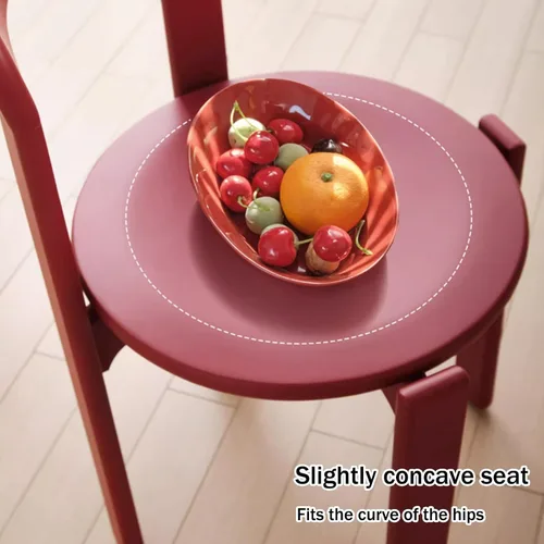 Vista 5 de Silla de comedor moderna y versátil, sillas de cocina con marco de madera apilable, silla lateral sin brazos, taburete para el hogar para habitación