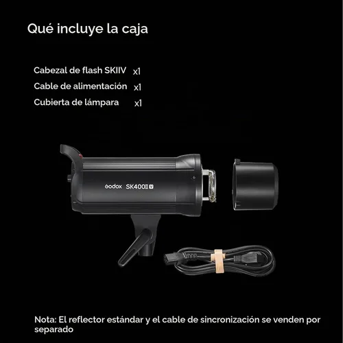 Vista 6 de Godox SK400II-V SK400II V 400Ws 5700±200K luz estroboscópica, sistema inalámbrico X 2.4G integrado, panel LCD transparente, con lámpara de modelado