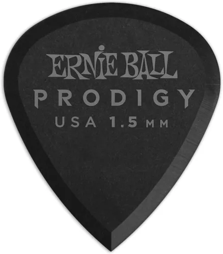 Vista 8 de Ernie Ball Prodigy Púas para guitarra, escudo grande, negro 1.5mm, paquete de 6 (P09332)