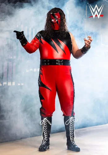 Vista 2 de Disfraz de Kane de la WWE de lujo para hombre, talla grande