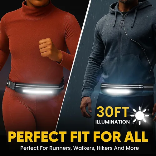 Vista 8 de Luces de correr para corredores: luz LED de seguridad recargable para kit de supervivencia al aire libre, accesorios de campamento