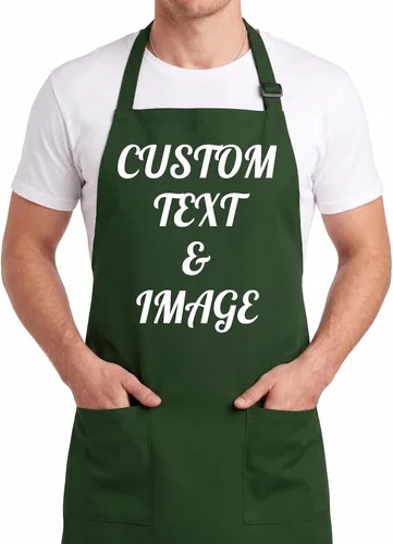 Vista 7 de CRAZYDAISYWORLD Delantales de tamaño estándar con diseño de nombre de texto personalizado unisex