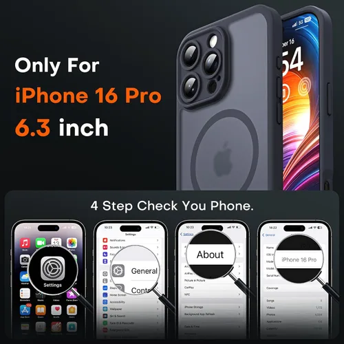 Vista 649 de TOCOL Funda para iPhone 11, compatible con Magsafe, protección completa de cámara, imanes integrados, protección contra caídas, funda translúcida
