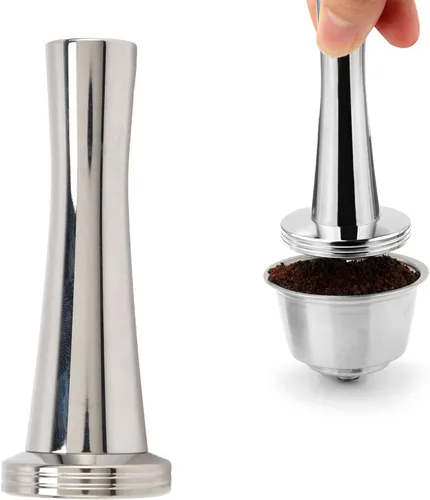 Vista 6 de Tamper de café de 1.181 in con base plana, acero inoxidable de grado alimenticio, diseño de mango único, adecuado para Dolce Gusto, multiusos