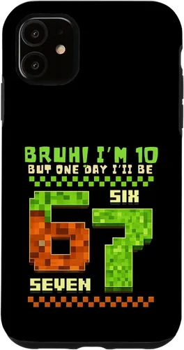 Vista 8 de Bruh I'm 10 But One-Day I'll Be 67 Retro 10th Birthday Kids Case for iPhone 17