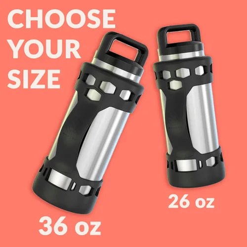 Vista 7 de Funda protectora de silicona para botella con asa, accesorios para botella de 26 oz y 36 oz de acero inoxidable