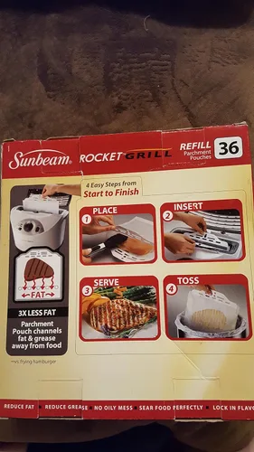 Vista 2 de Sunbeam RP36 Rocket Grill - Bolsas de pergamino, paquete de 36