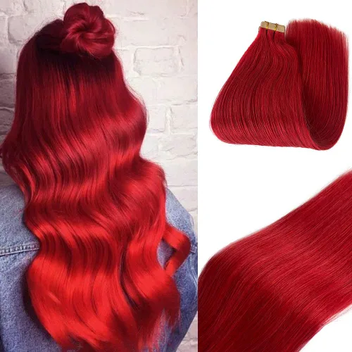 Vista 23 de Extensiones de cabello humano rubio con cinta, reflejos rubio ceniza y rubio platino, extensiones de cabello rubio platinado, cinta adhesiva