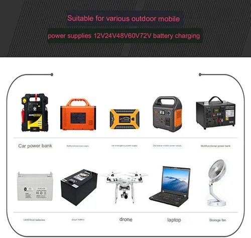 Vista 4 de Panel solar portátil plegable de 400 W, panel de silicona monocristalino, impermeable, con cable de alimentación, adecuado para familias de viajes