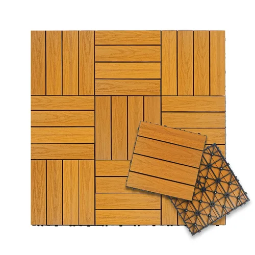 Vista 14 de NewTechWood UltraShield Naturale - Azulejo compuesto para exteriores (1 pie x 1 pie), color rosa de Seúl (10 pies cuadrados por caja)