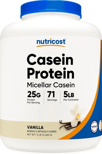 Vista 6 de Nutricost Proteína en Polvo de Caseína 2lb Chocolate - Caseína Micelar, Sin Gluten, Sin OMG Caseína micelar, sin gluten, sin OMG