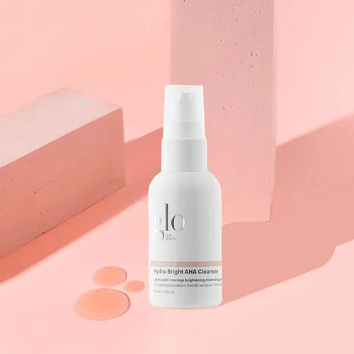 Vista 2 de Glo Skin Beauty Hydra-Bright AHA - Set de cuidado de la piel de tamaño mini de viaje, limpiador de gel espumoso e hidratante ligero para una piel