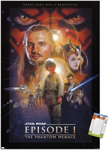 Vista 13 de Trends International Star Wars: The Phantom Menace - Póster de pared de una hoja (sin bloque de facturación), 34 pulgadas de largo x 22.4 pulgadas
