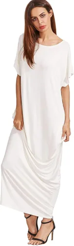 Vista 5 de Verdusa - Vestido largo, de manga corta, holgado, con bolsillos, para mujer, casual