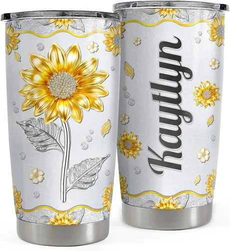 Vista 9 de SANDJEST Vaso personalizado de gato negro con texto en inglés «Just A Girls Who Loves Cat», vasos de 20 onzas y 30 onzas con tapa, regalo
