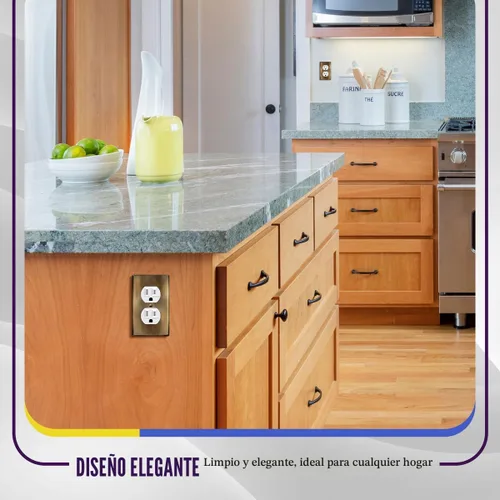 Vista 8 de ENERLITES Placa de pared de metal para receptáculo dúplex, acero inoxidable, tapa de tomacorriente, resistente a la corrosión, tamaño estándar