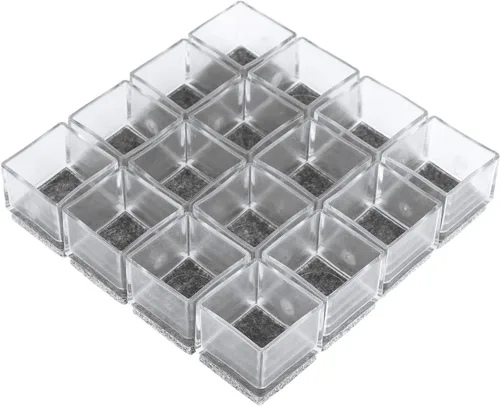 Vista 7 de Anwenk Protectores cuadrados de suelo para patas de silla de 1 x 1 pulgada con almohadillas de fieltro de 1 pulgada y 1 pulgada, protectores Paquete