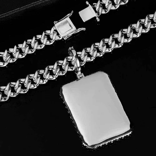 Vista 5 de QUNTING Collar con foto personalizada para hombres cadena de imagen redonda personalizada para mujeres medallones de amor joyería hip hop llavero