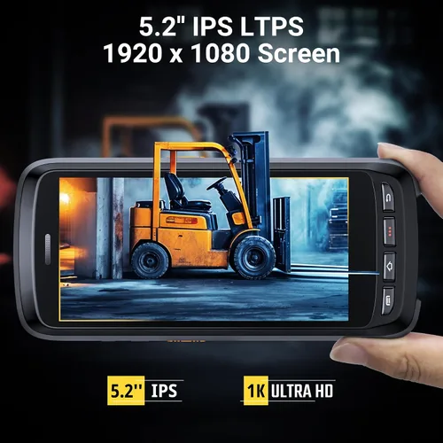 Vista 4 de Tera Android 11 escáner de código de barras PDA: con agarre de pistola de cuna de carga 8000mAh batería extra grande computadora móvil portátil 5.2