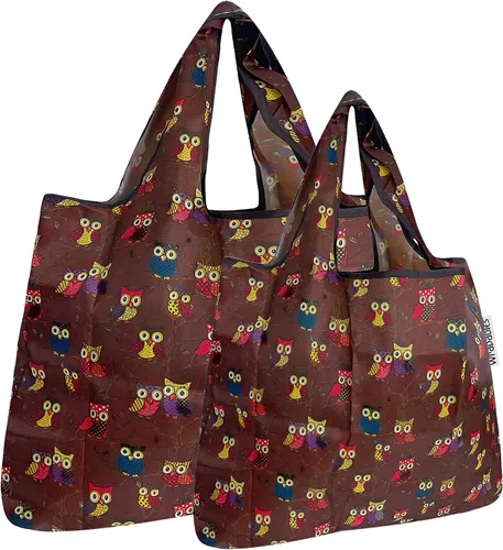 Vista 44 de allydrew Large Foldable Tote Nylon Reusable Grocery Bags