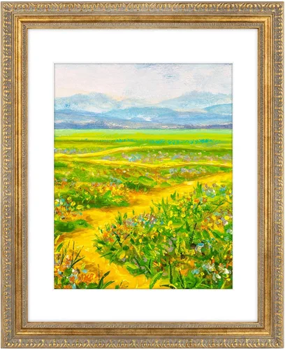 Vista 16 de Golden State Art, Marco de fotos vintage adornado de 14 x 18 pulgadas con paspartú blanco para fotos de 11 x 14 pulgadas o 14 x 18 pulgadas sin