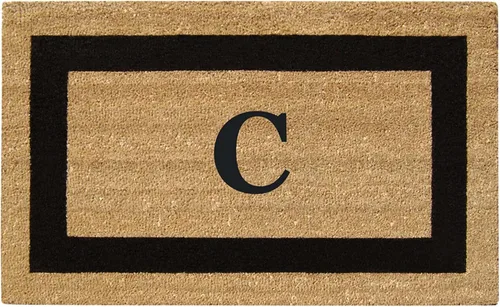 Vista 19 de Tapete de fibra de coco natural, para puerta de entrada, rectangular, resistente, para patio, atrapador de suciedad antideslizante, decoración