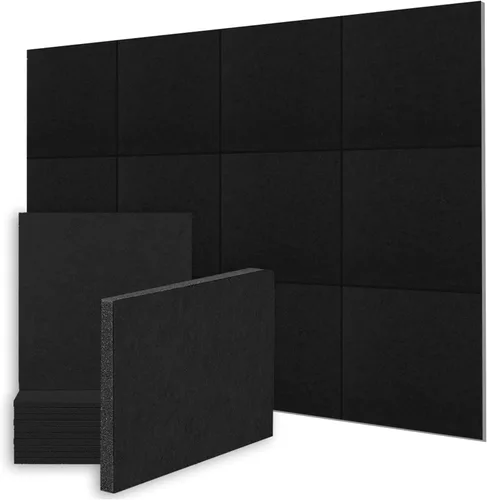 Vista 27 de AP1259 - Kit de 12 paneles de espuma autoadhesivos acústicos de alta calidad para estudio de grabación, cine en casa y oficina, tablero de espuma