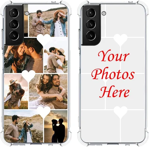 Vista 12 de Funda de teléfono personalizada para Samsung Galaxy S21 [no compatible con S21 Ultra], funda de TPU suave con parachoques ultradelgada, collage
