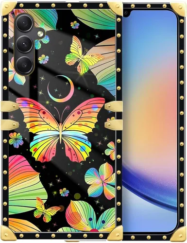 Vista 108 de Funda compatible con Samsung Galaxy A03S 4G, TPU suave de lujo y parte trasera de policarbonato duro para niñas y mujeres, funda protectora a prueba