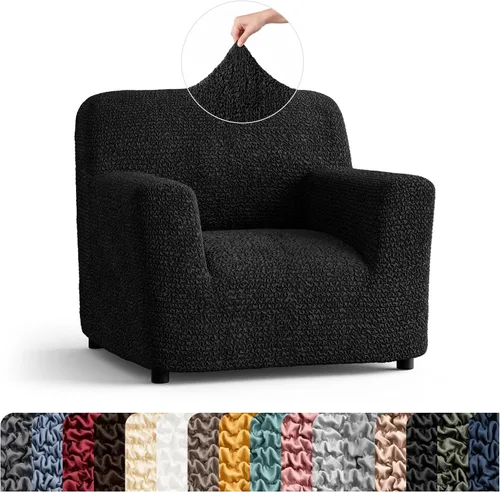 Vista 36 de PAULATO BY GA.I.CO. Funda para Silla - Funda para Sillón - Funda para Sillón - Funda de Tela Suave - Protector de Muebles Elegante de Ajuste Ceniza
