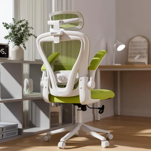 Vista 12 de SeekFancy Silla de oficina ergonómica M903, silla de escritorio para computadora con ruedas, silla de oficina de malla con respaldo alto con soporte