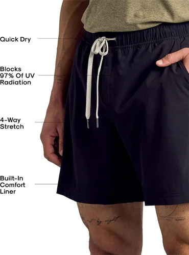 Vista 2 de True Classic Novedosos pantalones cortos para hombre, pantalones cortos de Negro