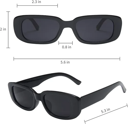 Vista 6 de YQVIE Rectangle Sunglasses Bulk for Women Men Colorful Glasses for Bachelorette Party