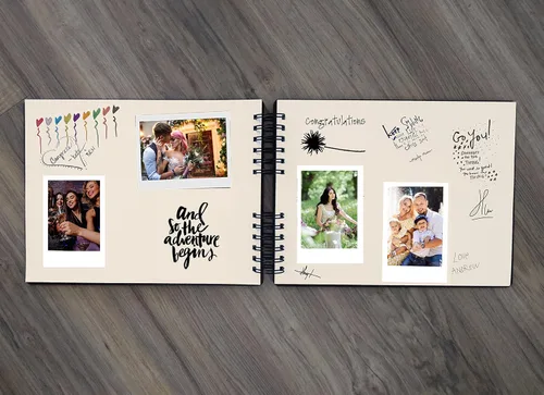 Vista 8 de Libro de invitados de quinceañera, decoración de madera rústica grabada, personalizada, 15 cumpleaños, invitados, recuerdo de fiesta