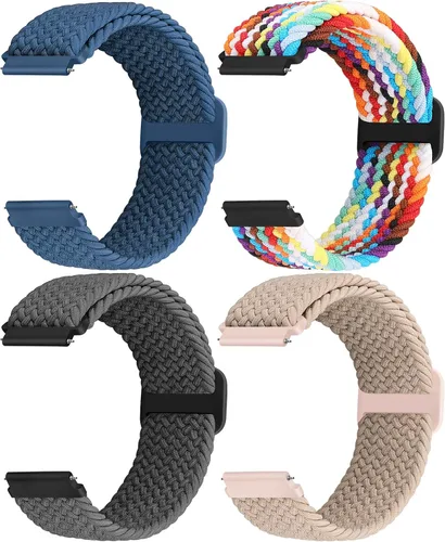 Vista 17 de Correa de reloj trenzada Solo Loop – 0.709 in, 0.787 in, 0.866 in, correa trenzada de liberación rápida, correas de reloj elásticas de nailon