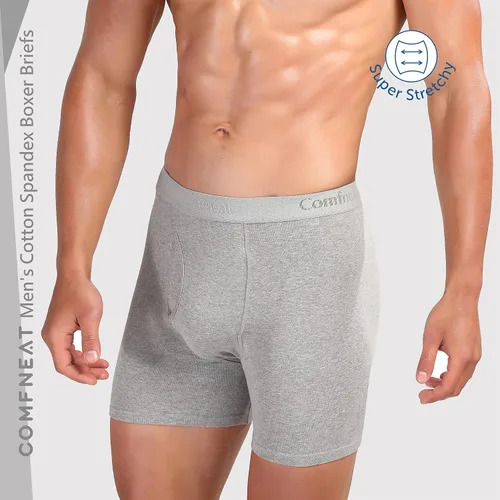Vista 4 de Comfclean - Calzoncillos para hombre, 5 o 7 unidades, algodón y elastano, sin etiquetas, cómodos, suaves, elásticos