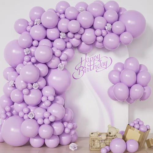 Vista 8 de Kit de arco de globos negros, 129 piezas de diferentes tamaños 18, 12, 10, 5 pulgadas, kit de guirnalda de globos negros para graduación, Halloween