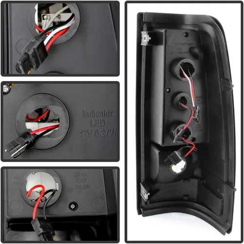 Vista 2 de ACANII - Para luces traseras LED Blk 2003-2006 Chevy Silverado 1500 izquierda+derecha 03 04 05 06
