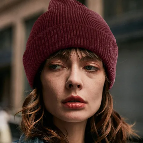 Vista 5 de La Paddy Gorro de punto 100 lana merina unisex cálido suave transpirable y acogedor elástico con puños