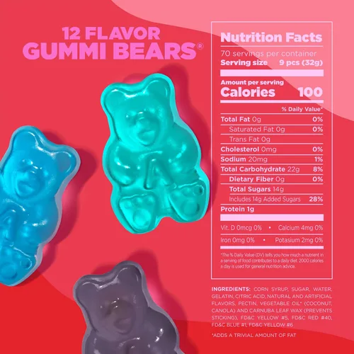 Vista 2 de Albanese World's Best 12 osos Gummi de sabor, bolsa de 5 libras