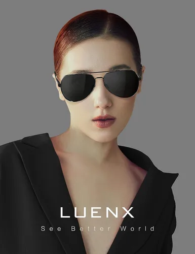 Vista 3 de Lentes para aviador Luenx polarizados, para hombres y mujeres, con armazón de metal grande, protección UV 400