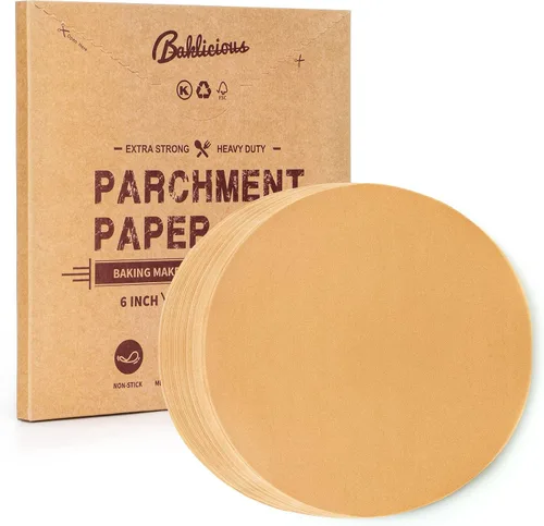 Vista 8 de Baklicious Rondas de papel pergamino antiadherente sin blanquear de 4