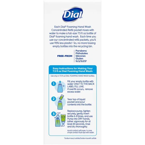 Vista 2 de Dial Kit de inicio concentrado de lavado de manos espumoso, aroma a aloe, paquete de 3, 2.52 onzas líquidas